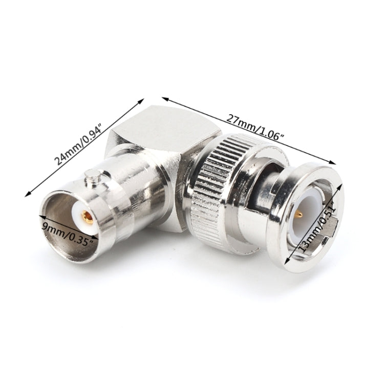 BNC Male to BNC Female Jacks in Series L Type Right Angle RF Card Connector BNC Male to BNC Female Jacks in Series L Type Right Angle RF Card Connector